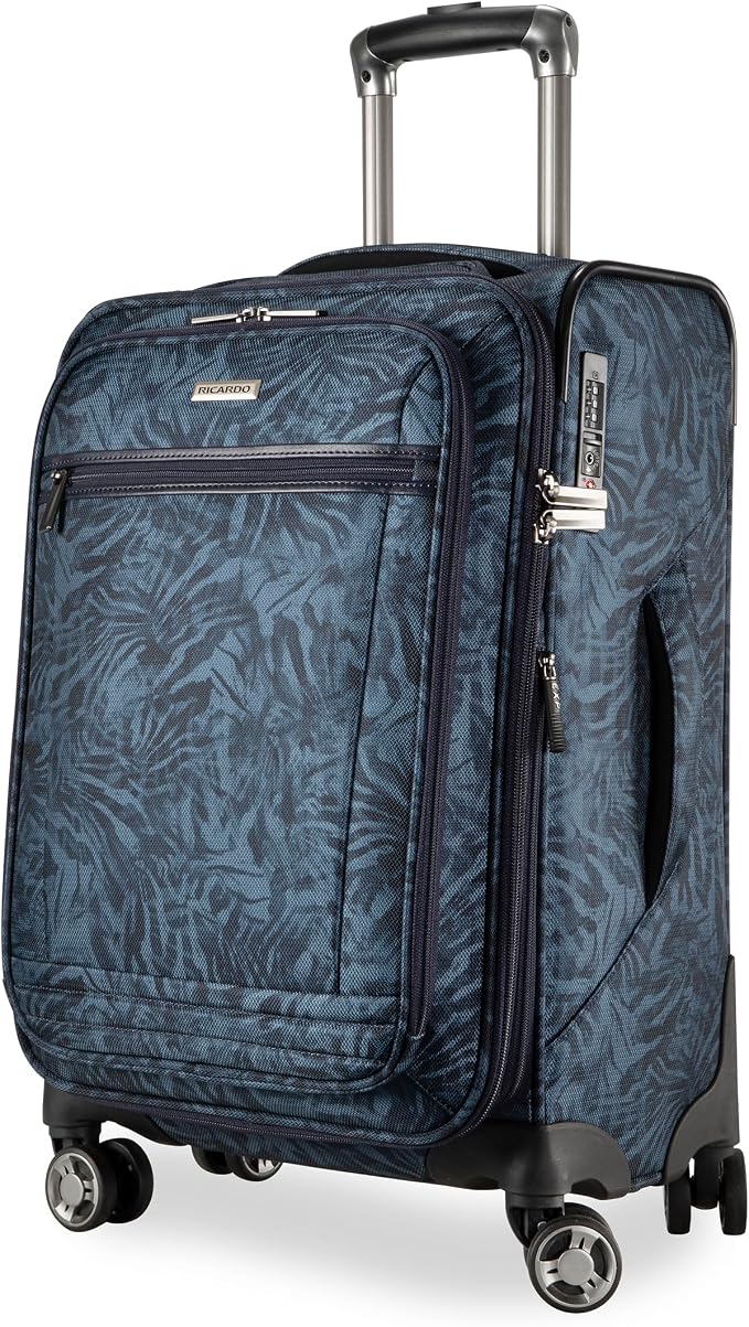 Ricardo Beverly Hills Avalon Softside Carry-On Luggage Made with Sustainable 100% Recycled PET (rPET), Lightweight, Eco-Friendly Travel, Expandable, Dual Spinner Wheels, Serengeti Night, 20-inch by RicardoBeverlyHills