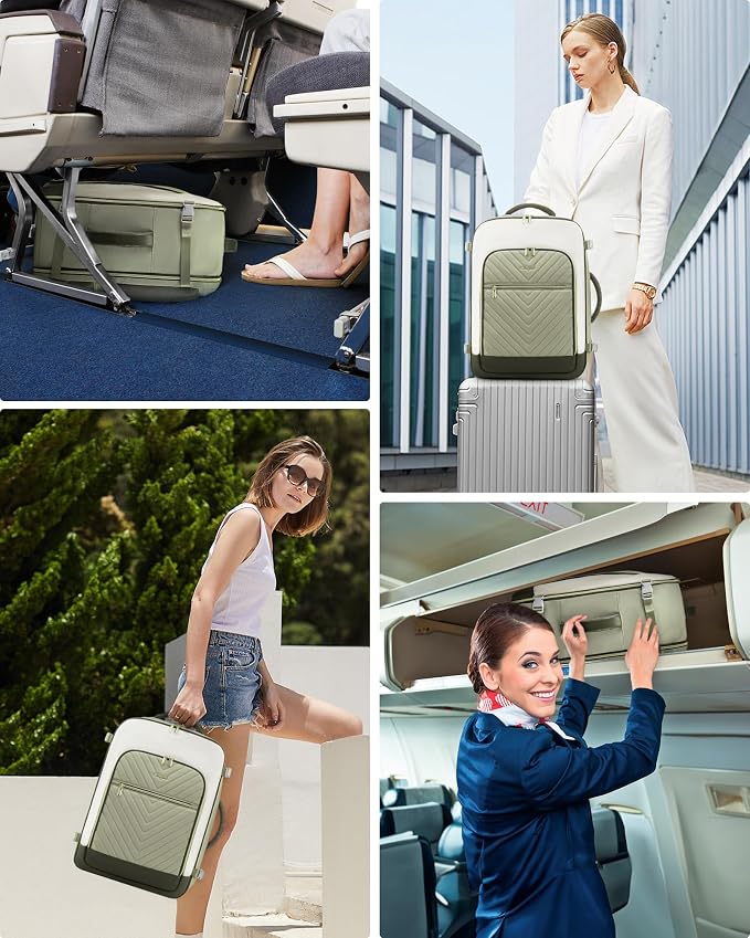 LOVEVOOK Large Travel Backpack for Women, TSA Carry on Backpack for Airplanes, 40L Personal Item Travel Bag for Women fits 17" Laptop,Waterproof Carry on Bag Airplane Approved with 3 Packing Cubes - Image 6