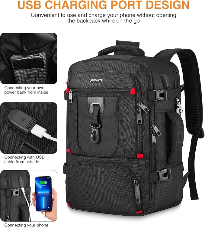 Carry On Backpack,Travel Backpack Laptop Bag Airline Approved for Men Women,Weekender Bag Mochila de Viaje - Image 6