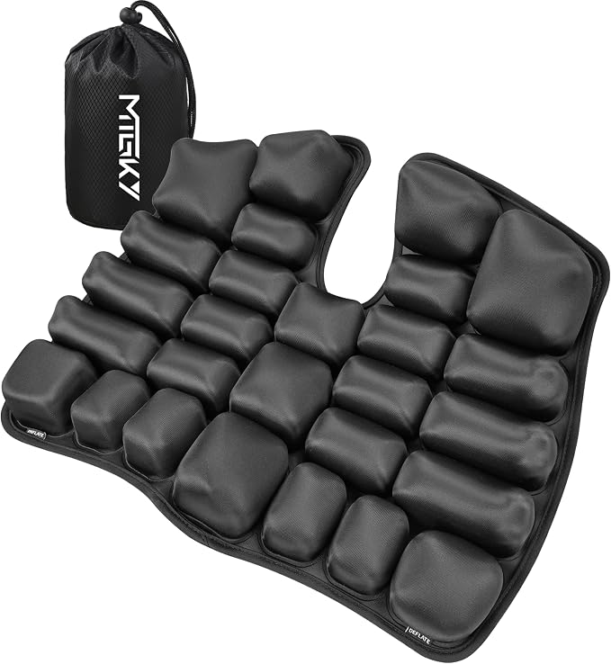 Travel seat Cushion with Built-in Pump,Airplane Seat Cushion-Inflatable Travel Cushion for Long Flights,Portable Inflatable Pad,Coccyx Tailbone Pain Relief Chair Pad (H-Shape) by Mtgky-Airseatcusihon