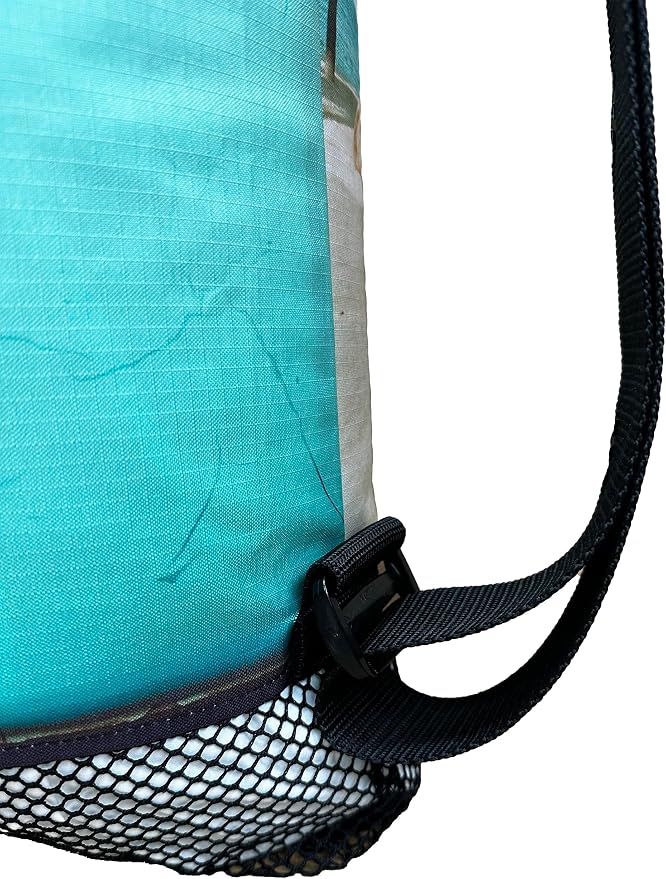 Walker Beach Mesh Net Travel Boat Bag for Snorkeling, Dive, and Swim Gear – USA Made, Tropical Aqua Van - Image 3