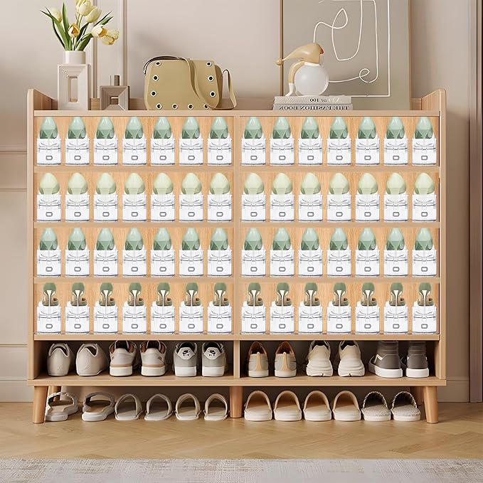 Clear Shoe Slot Organizer, 12 Pack Adjustable Shoe Slots Organizer for Closet Clear Shoe Stackers Shoe Rack Holder Shoe Space Savers for a Pair of Shoes - Image 8