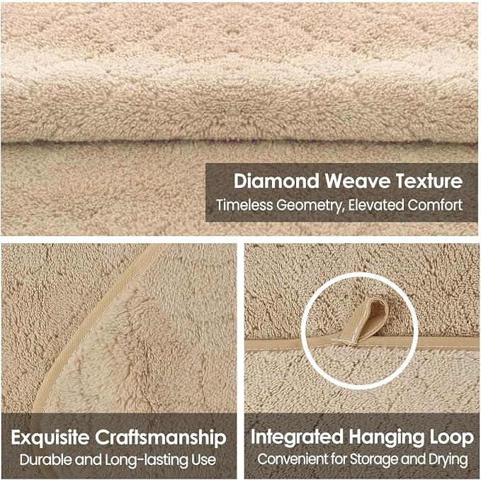 JML Microfiber Bath Towels, Oversized, Ultra Soft, Super Absorbent and Fast Drying, No Fading Large Bathroom Towel Set for Sport, Travel, Fitness, SPA and Yoga (Coral Fleece - Camel, 30 in x 60 in) - Image 4