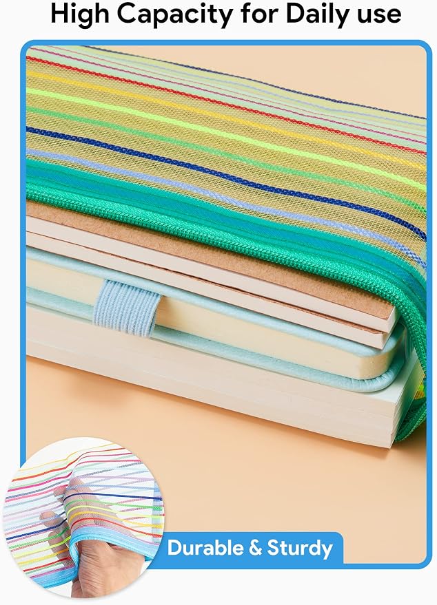 JARLINK Zipper Mesh Pouch, 40 Pcs multi-use Pencil Pouches in 10 Colors | Multipurpose Pencil Pouch Bulk for School, Office Supplies, Cosmetics, Makeup&Travel Accessories, Mixed Color - Image 5