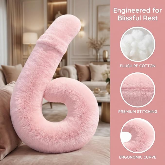 Car Travel Pillow, car Pillow for Kids and Adults, Ergonomic Travel Pillow Providing Neck and Body Support, a Sleep aid, Children's Travel Pillow -Pink - Image 3