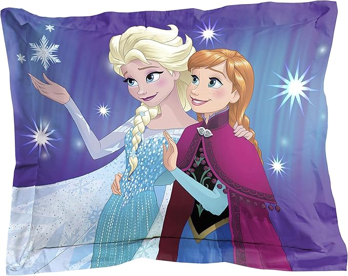 Disney Frozen Elsa Full Size Comforter Set 7 Piece Kids Bedding, Purple | Anna Bed in a Bag, Comforter Sheets Shams Pillowcases, Official Brand, Soft Microfiber, Machine Washable, Girls Gift - Image 5