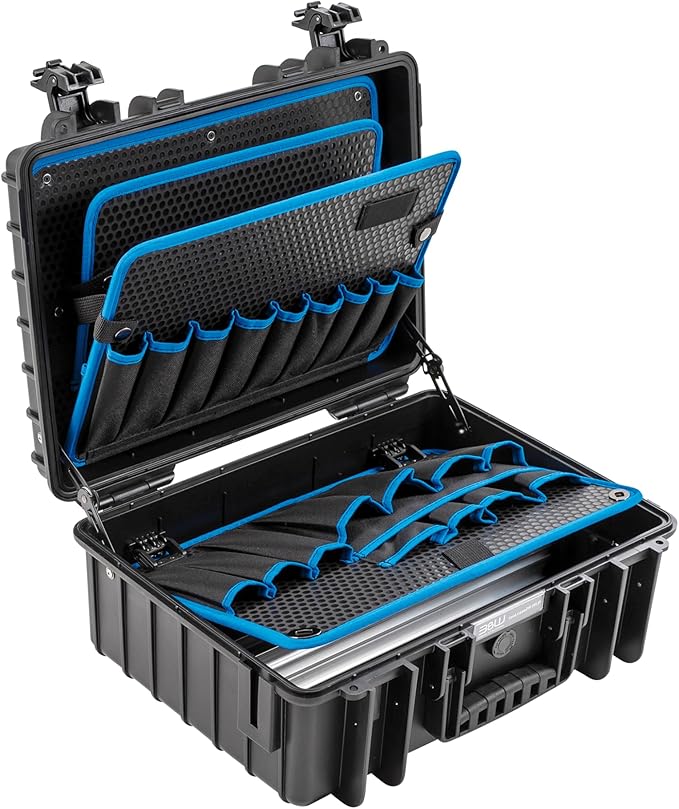 Jet 5000 Outdoor Tool Case with Pocket Tool Boards, Black by BWInternational