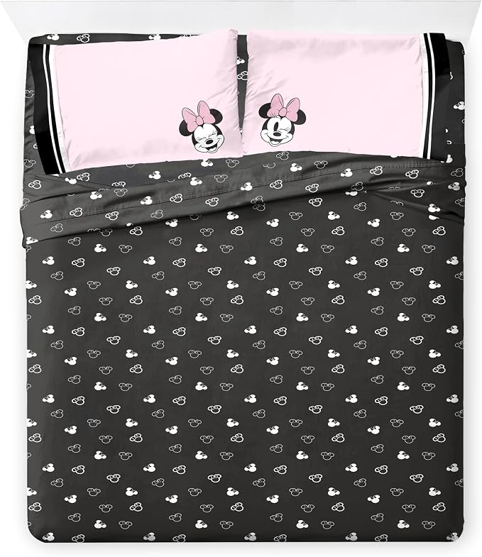 Jay Franco Kids Comforter Set Includes Sheets and Pillow Covers - Soft and Cozy Bed Set for Stylish Room Decor, Official Licensed Bedding, Multi - Minnie Mouse, 7 Piece Queen - Image 6