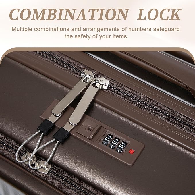 20/14 Inch Hardside Luggage, Durable ABS Suitcase with Spinner Wheels - Image 4