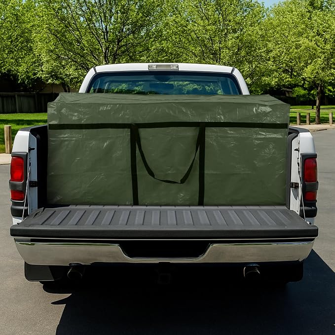 Windyun 4 Pack 168 Gallon Extra Large Moving Bags XXL Heavy Duty Storage Bag with Strong Zipper Handle Jumbo Big Tote Box Foldable for College Dorm Travel Clothes Duffle Blanket Pillow(Army Green) - Image 7