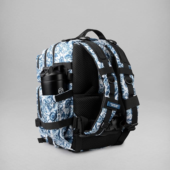 WOLFpak 35L Athletic Gym Backpack (Sailor's Curse) - Durable 1000D Waterproof Oxford Material with MOLLE Webbing, Laptop Pocket & Dual Cup Holders, Durable Fitness/Travel/Military Daypack - Image 4