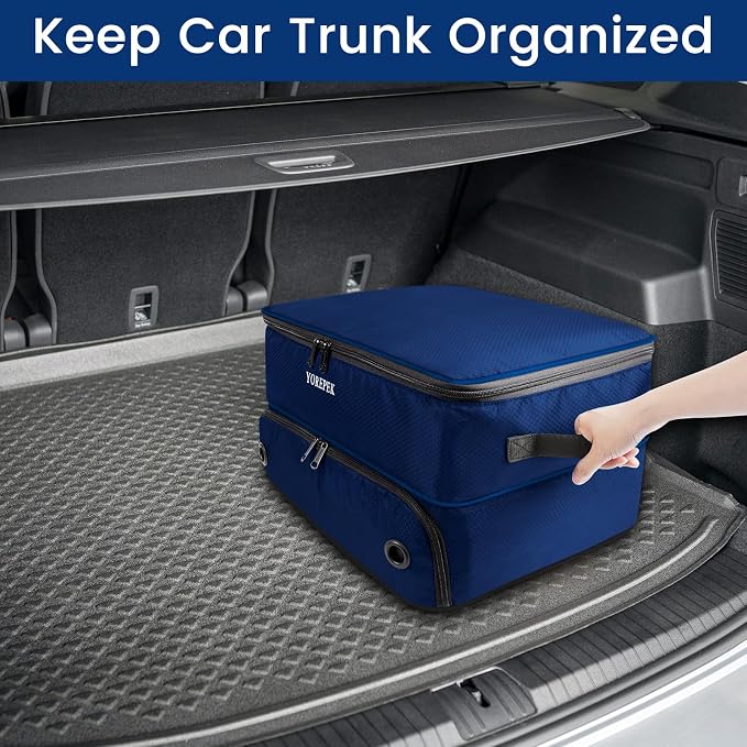 YOREPEK 2 Layer Golf Trunk Organizer, Golf Gifts for Men with Separate Ventilated Compartment for 2 Pair Shoes, Waterproof Car Trunk Locker for Balls, Tees, Clothes, Gloves, Gifts for Golfers - Image 8