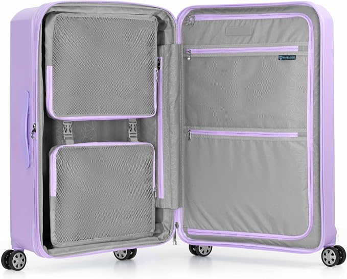 Traveler's Choice Pagosa Hardshell Expandable Luggage with Spinner Wheels, Lavender, 3-Piece Set (22/27/30) - Image 8