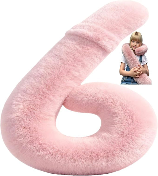 Car Travel Pillow, car Pillow for Kids and Adults, Ergonomic Travel Pillow Providing Neck and Body Support, a Sleep aid, Children's Travel Pillow -Pink by ZXMCJD