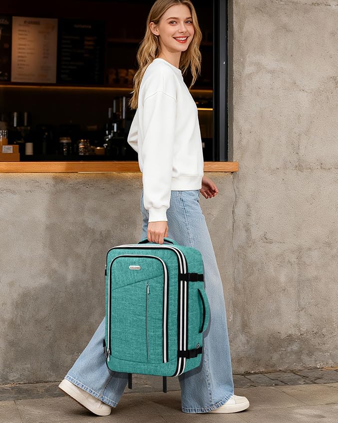 Travel Carry On 17.5" Laptop Expandable Backpack for Men Women, Personal Item Bag Waterproof Airline Approved with USB Charging Hole 3 Packing Cubes, Large Weekender Daypack Business Luggage Suitcase - Image 9