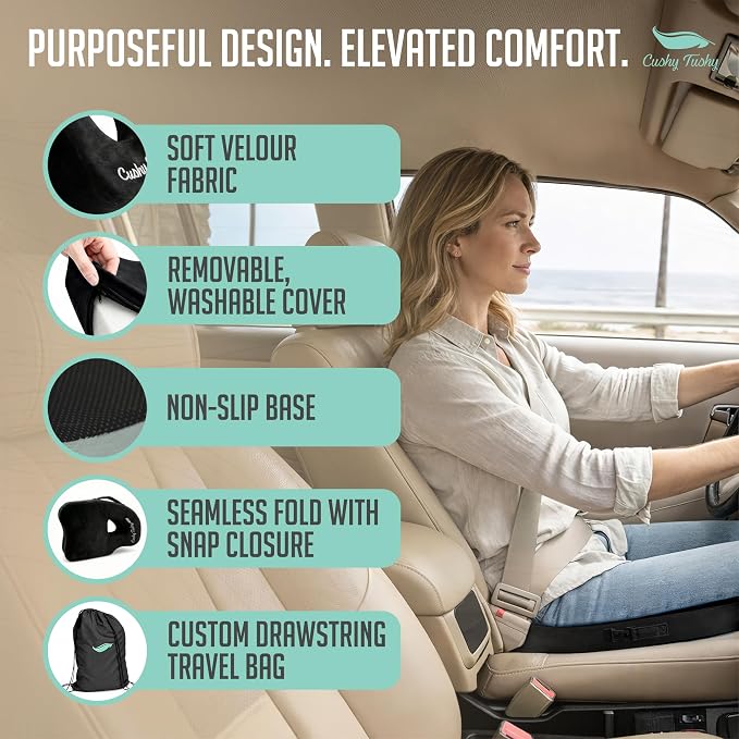 Cushy Tushy Premium Foldable Piriformis Seat Cushion - Piriformis Pain and Sciatic Pain Relief Cushion - for Home & Office Use, Perfect for Travel or Driving - Image 7