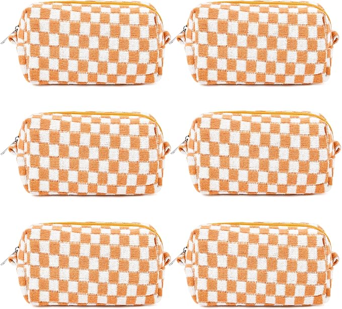 SOIDRAM Makeup Bag Preppy Cosmetic Bag Bulk Makeup Pouch Personalize Travel Toiletry Bag Organizer Cute DIY Makeup Brushes Storage Bag for Women - Image 6