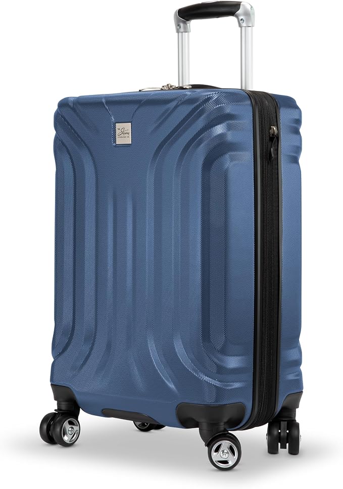 Skyway Nimbus 4.0 Expandable, Durable Hardside, 4 Wheel Spinner, Lightweight Suitcase, Unisex, Stylish, Maritime Blue, Carry-On 20-Inch by SkywayLuggage