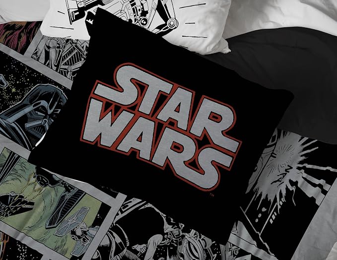 Star Wars Queen Comforter Set 7 Piece Soft Bedding for Boys, Multi | Darth Vader Yoda, Bed in a Bag, Comforter Sheets Shams Pillowcases, Soft Microfiber, Machine Washable, Boys Gift - Image 6
