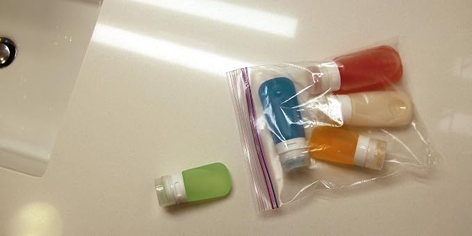humangear GoToob Refillable Silicone Travel Size Bottles with Locking Cap for Women, 3pks - Image 5