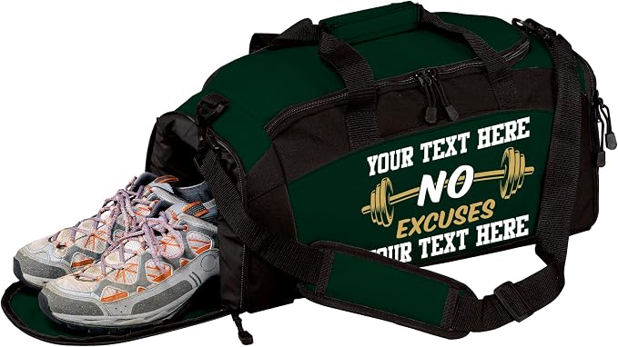 Personalized Weightlifting Duffel Bag – Custom Gym Bag with Name & Logo – Heavy Duty Workout Bag for Men & Women – Lifting, Powerlifting, Bodybuilding Training Gear by all+about+me+company
