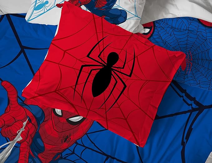 Marvel Spiderman 7 Pc Queen Bed in a Bag (Official Marvel Product) | Bed in a Bag, Comforter Sheets Shams Pillowcases, Official Brand, Soft Microfiber, Machine Washable, Boys Gift - Image 6