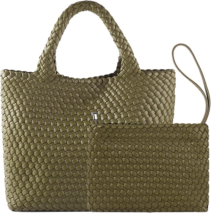 JINMANXUE Fashion Woven Bag Shopper Bag Travel Handbags and Purses Women Tote Bag Large Capacity Shoulder Bags by JINMANXUE