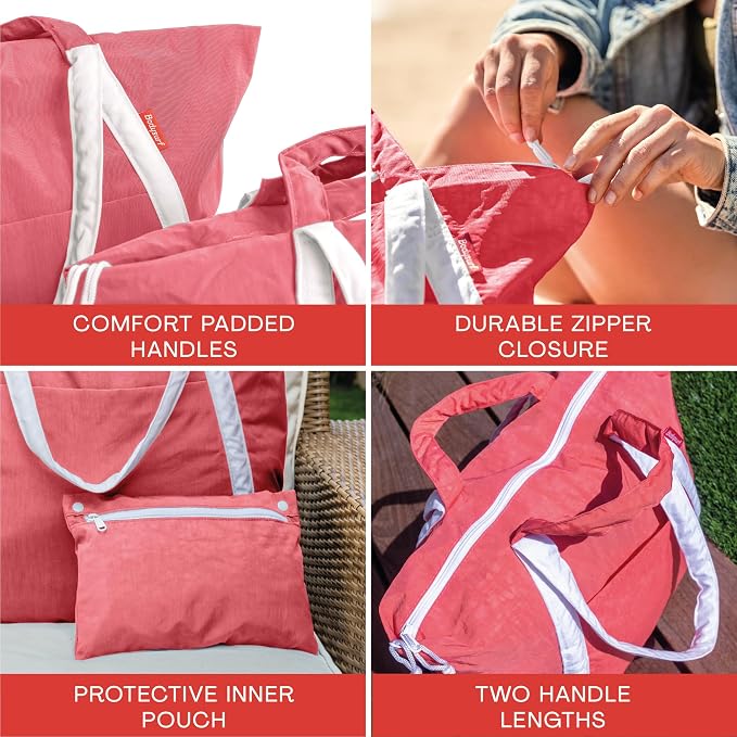 Bodysurf Beach Bag Waterproof Sandproof, Foldable Packable Travel Zip Tote - Image 8