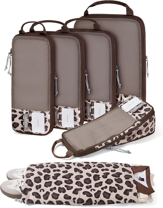 BAGSMART 6 Set /4 Set/2 Set Compression Packing Cubes for Travel, Lightweight Luggage Organizer Bags, Durable Space Saver Bags Travel Essentials by BAGSMART