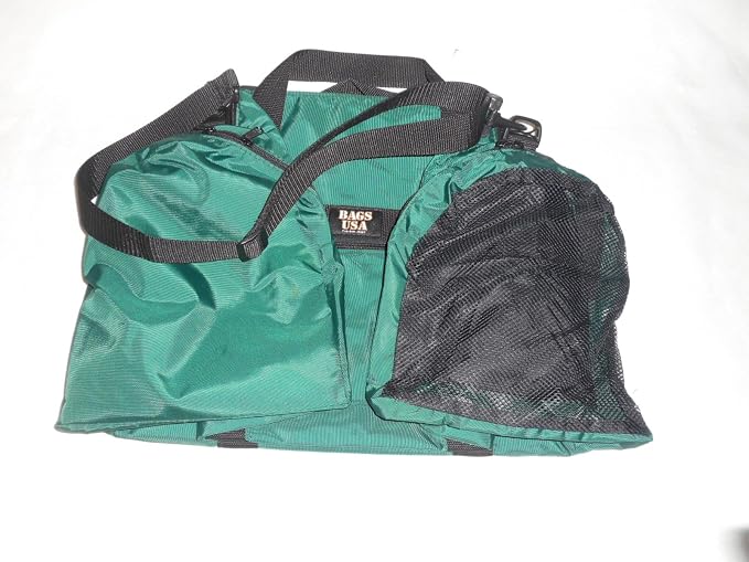 Duffle Bag Wet and Dry with 1 End Compartment Mesh,Front Pocket, Made In USA (Forest Green) - Image 9
