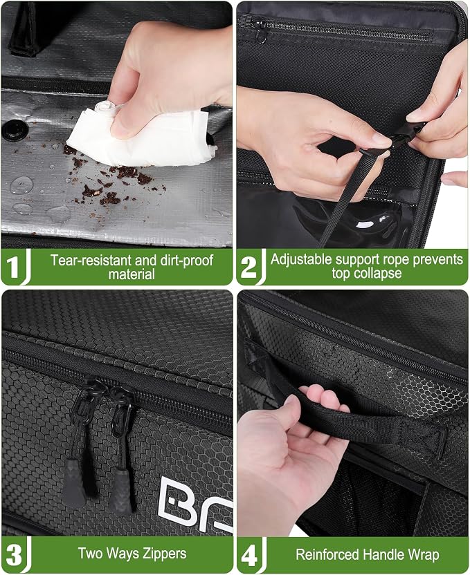 Golf Trunk Organizer, Waterproof Car Golf Locker with Separate Ventilated Compartment for 2 Pair Shoes, Golf Storage for Balls, Tees, Cap, Clothes, Gloves, Accessories, Gifts for Men, Women - Image 4