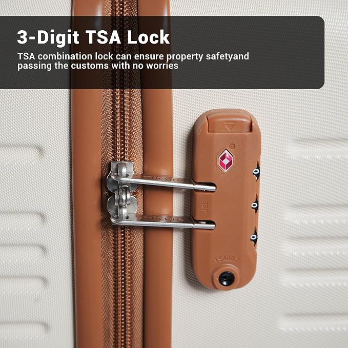 Luggage Sets 3 Piece,Suitcases with Double Spinner Wheels and TSA Lock,Hardcase 5 set Luggage with Travel Duffel Bag,Carry On Luggage Set - Image 8