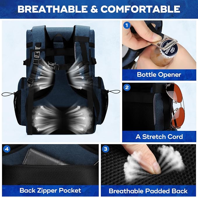 Maelstrom 35/50 Can Insulated Backpack Cooler, Leakproof Soft Lunch Ice Bag | Keeps Food Cold For 16h, Peva Liner, Durable Nylon, Ergonomic Padding. Perfect For Men, Women, Camping, Beach, Hiking, Travel - Image 6