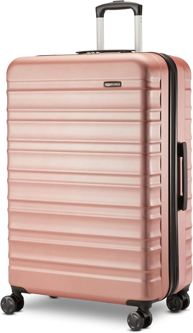 Amazon Basics 30" Hardside Large Checked Luggage, Expandable For Up to 15% More Space, Scratch-Resistant Surface, Four Multi-directional Wheels, Rose Gold by AmazonBasics
