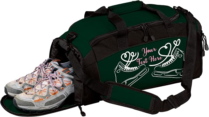 Personalized Figure Skating Duffle Bag with Name – Custom Ice Skating Team Gear Bag for Girls, Competition & Rink Practice Travel Bag by all+about+me+company