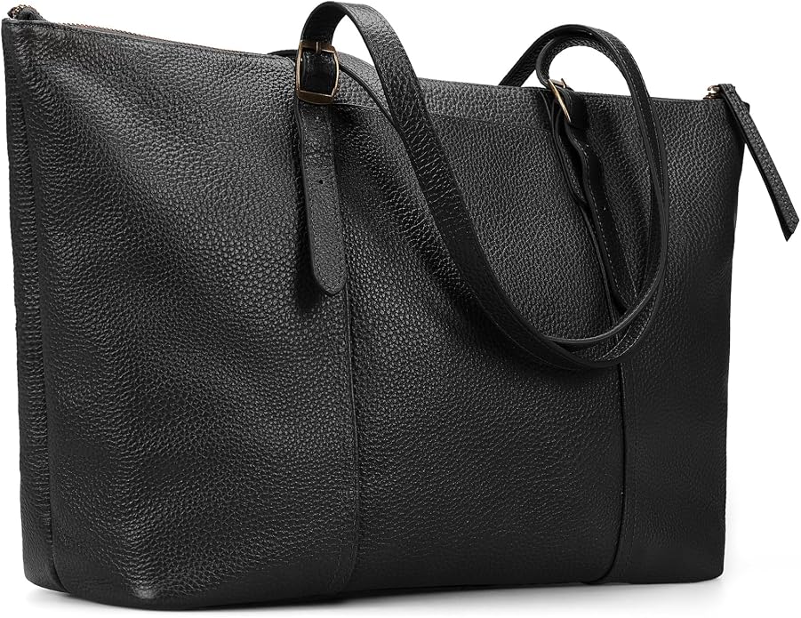 befen Vintage Genuine Leather Work Tote Bag for Women Large Tote Bag with Zipper Leather Purse and Handbags with Compartment by befen-