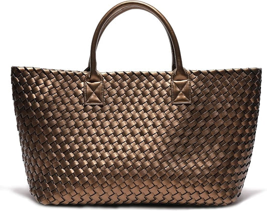Woven Bag Shopper Bag Travel Handbags and Purses Women Tote Bag Large Capacity Shoulder Fashion Bags by Weayouth