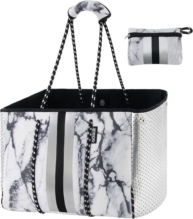 QOGiR Neoprene Multipurpose Beach Bag Tote with Inner Zipper Pocket … … … … by QOGiR