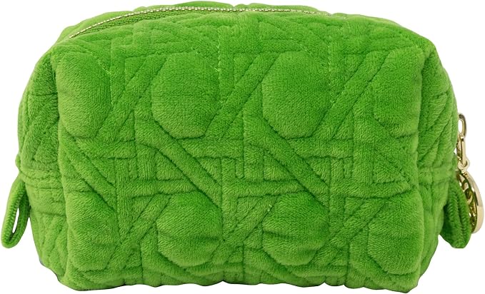 Lilly Pulitzer Gold Quilted Zipper Pouches, Cute Cosmetic Case for Women, Travel Toiletry Bag, Small Pouch Bag for Supplies, Set of 2, Makeup or Toiletries (Peninsula Green) - Image 5