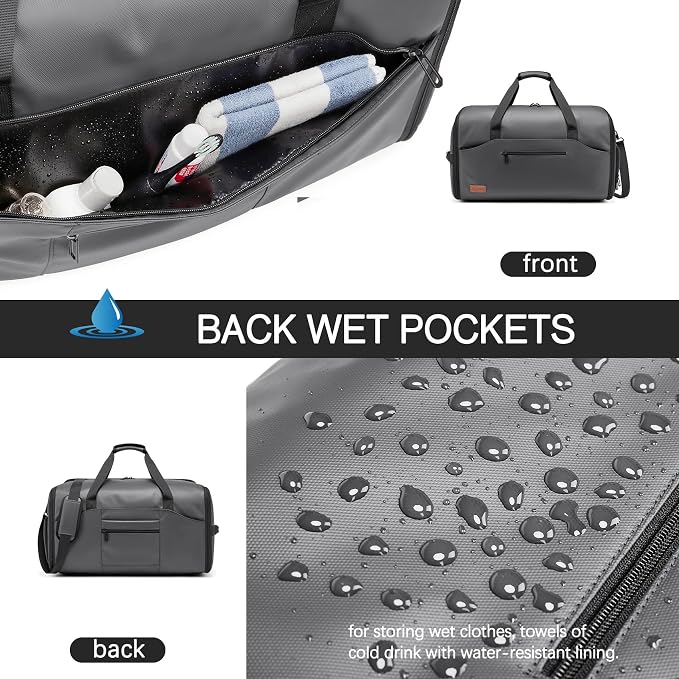 Garment Bags for Travel,45L Carry on Convertible Garment Duffle bag for Men Women - 3 in 1 Hanging Suit Travel Bag with Shoulder Strap - Image 4