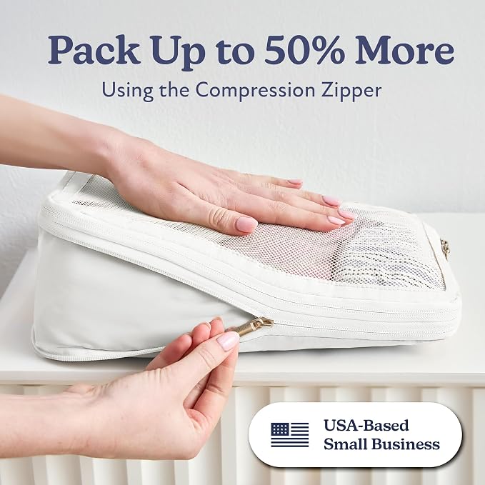 Vandel Space-Saving Compression Packing Cubes for Women, Men, Compressible Carry On Suit Case Organizer Luggage Packing Cubes for Travel Organizer Bags for Luggage and Backpacks, Suitcase Cube - Image 2