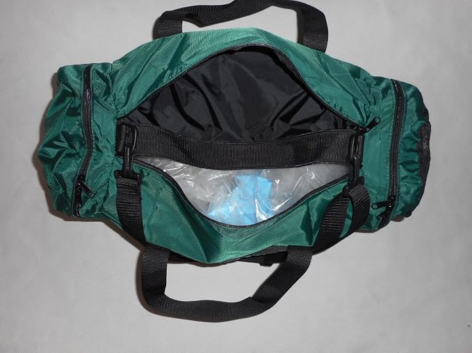 Duffle Bag Wet and Dry with 1 End Compartment Mesh,Front Pocket, Made In USA (Forest Green) - Image 6