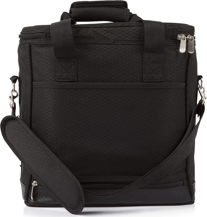 Picnic TIME Cellar 6-Bottle Wine Carrier & Cooler Tote, Insulated Padded Wine Cooler Bag for Travel, Portable Water-Resistant Wine Bag, (Black with Gray Accents) - Image 9