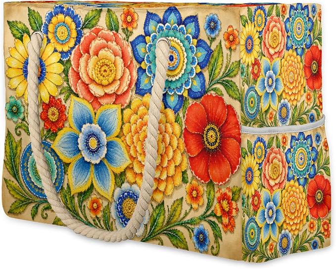 Large Beach Bag with Zipper Beach Bags for Women Water Resistant Swim Pool Bag by Unknown