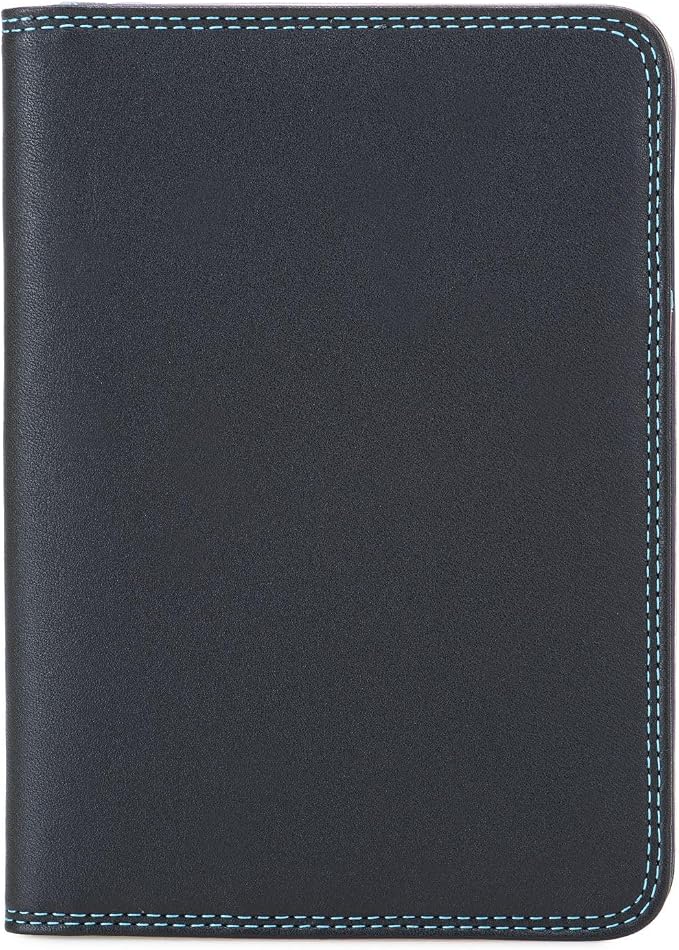 mywalit Leather Travel Passport Cover | Black Pace | 3 Cards, Notes And Transparent Passport Section by MywalitUSA