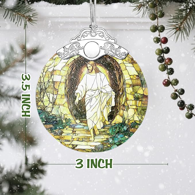 Jesus Religious Christmas Ornaments, Christmas Tree Ornaments, Holiday Decoration, Christian Gift, Religious Gift, Baptisms Gifts, Christian Faith Gifts for Friend or Family
