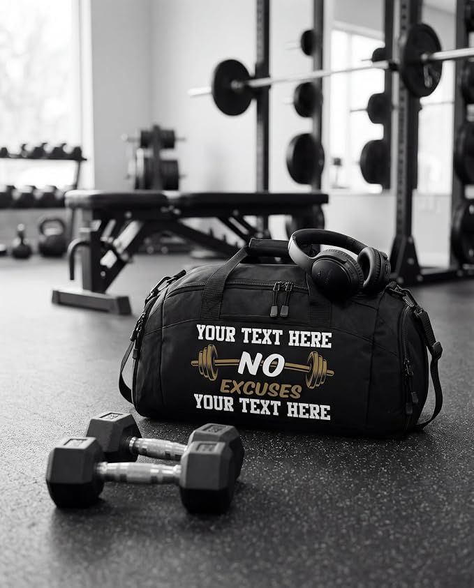Personalized Weightlifting Duffel Bag – Custom Gym Bag with Name & Logo – Heavy Duty Workout Bag for Men & Women – Lifting, Powerlifting, Bodybuilding Training Gear - Image 6