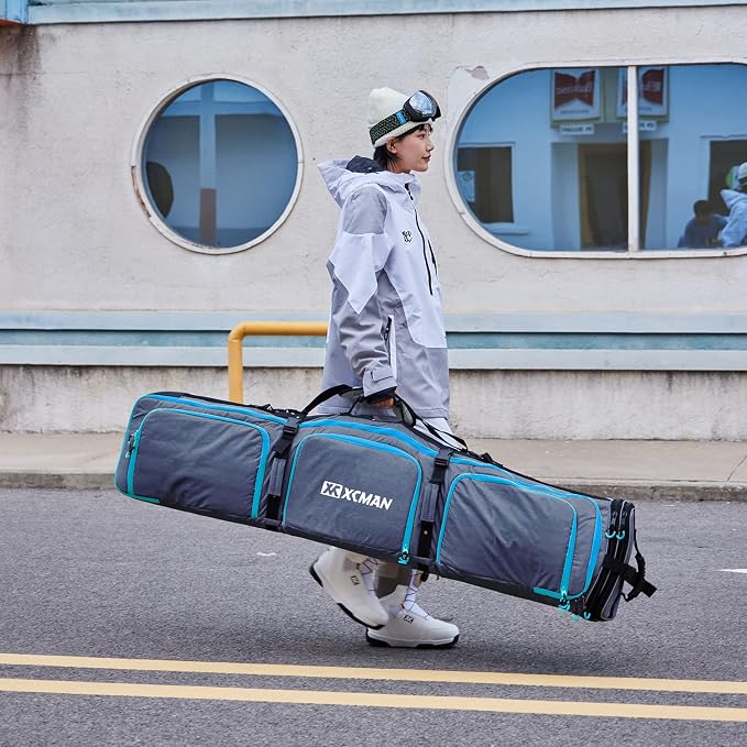 XCMAN Padded Snowboard Bag Expandable Snowboard Bag for Air Travel Adjustable Ski Bag Length 63-75In - Image 5