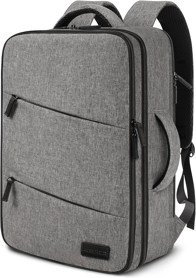 AUROTIER Barber Bag with Insulated Pocket, Portable Backpack for Clippers and Supplies, Travel Hairstylist Smart Bag, Hairdresser Case, Water-resistant, Grey by AUROTIER