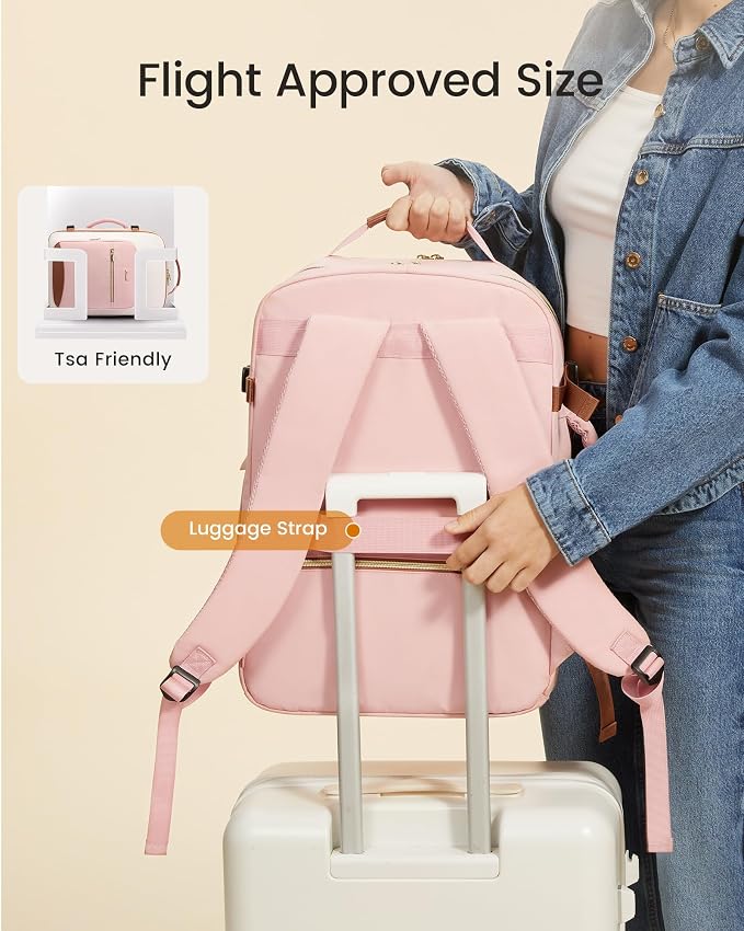 LOVEVOOK Large Travel Backpack for Women & Men, 40L Carry on Backpack for Airplanes, TSA Personal Item Travel Bag fits 17" Laptop, Waterproof Travel Essentials Airline Approved with 3 Packing Cubes - Image 6